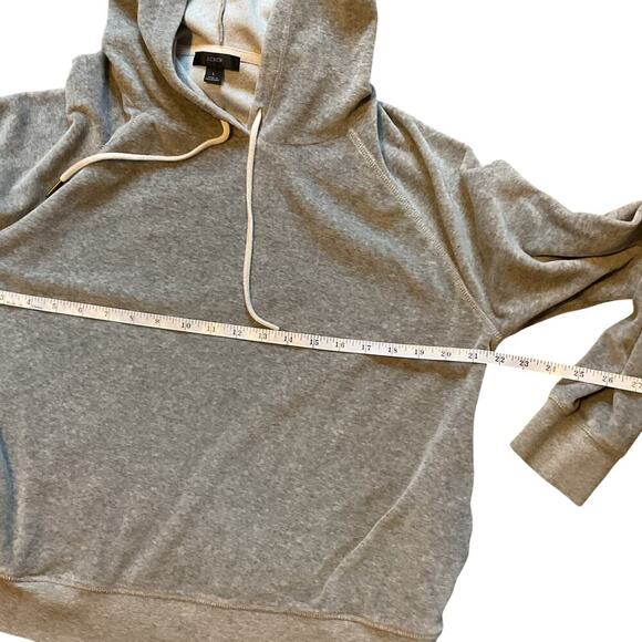 I. Crew Women’s Velour Pullover Hoodie. Gray. Size Large - Picture 5 of 8